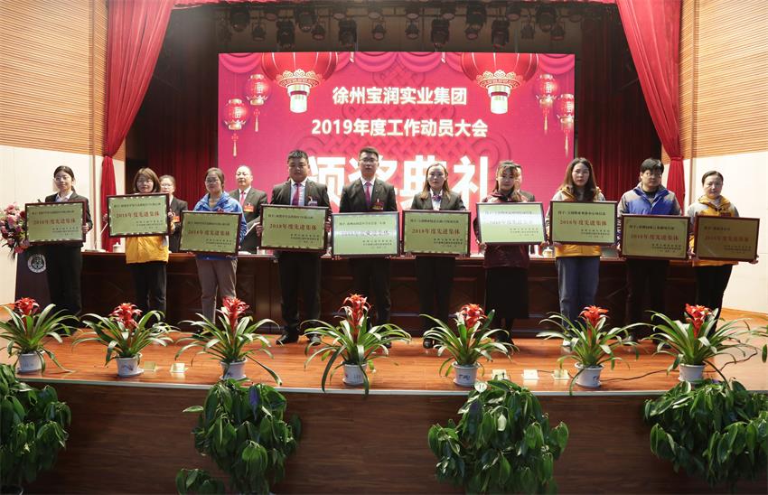 乐动手机网页版登录入口2019年度工作动员大会---集团公司领导为先进单位和先进个人代表颁奖