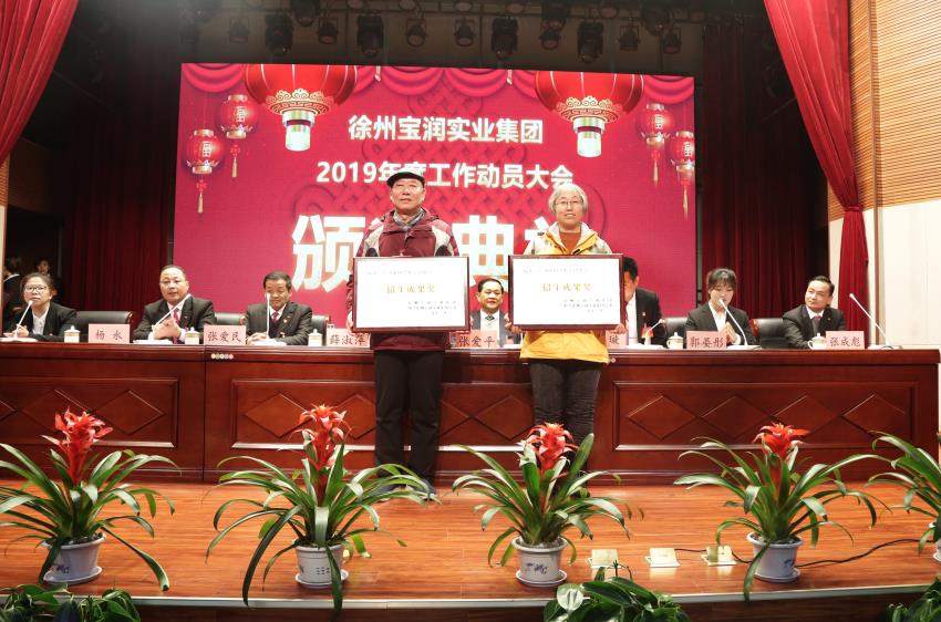 乐动手机网页版登录入口2019年度工作动员大会---集团公司领导为先进单位和先进个人代表颁奖